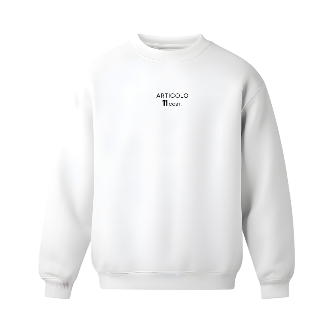 Felpa articolo 11 cost. bianca