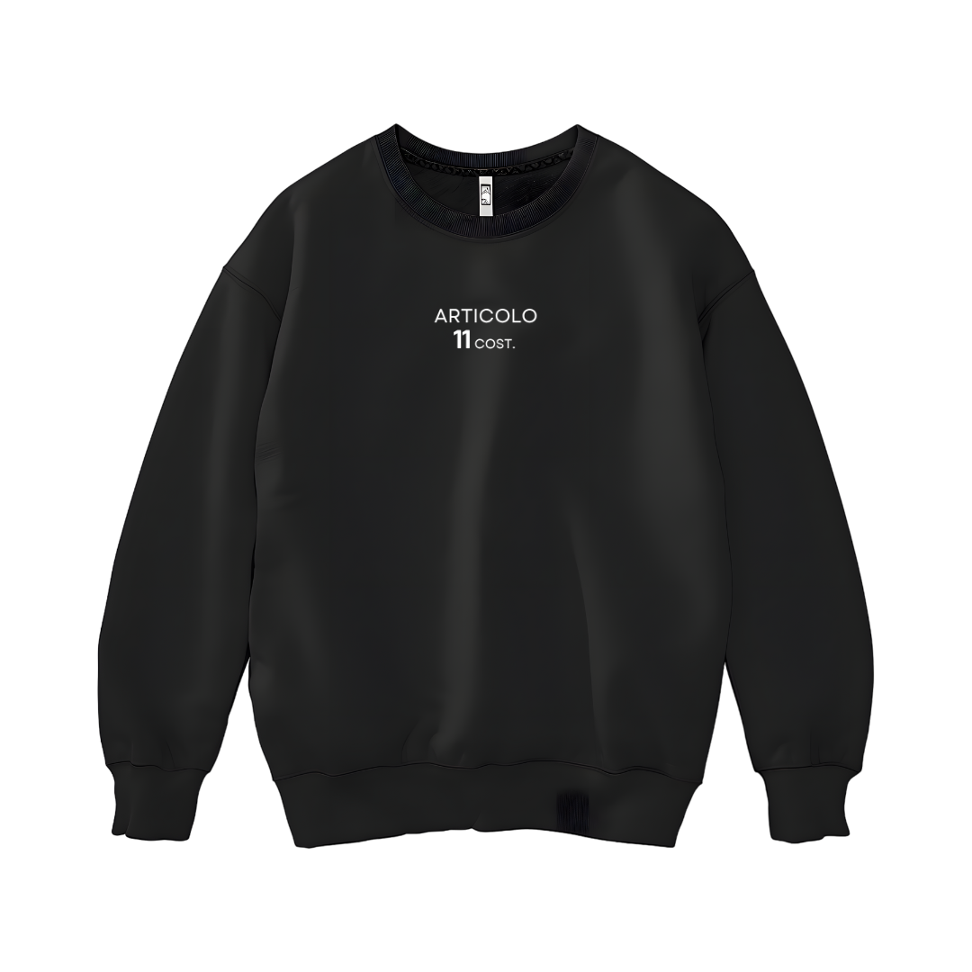 Felpa articolo 11 cost. nera