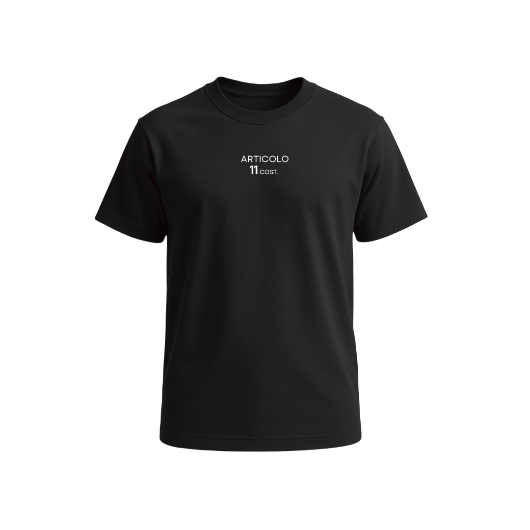 T-shirt Articolo 11 cost. nera